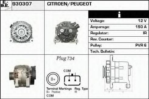 EDR 930307 - Генератор avtokuzovplus.com.ua