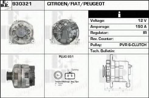 EDR 930321 - Генератор avtokuzovplus.com.ua