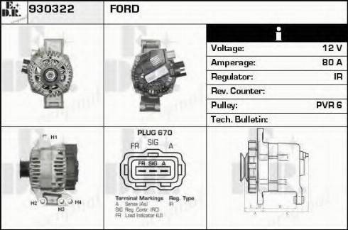 EDR 930322 - Генератор autocars.com.ua