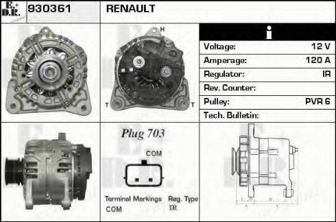 EDR 930361 - Генератор autocars.com.ua