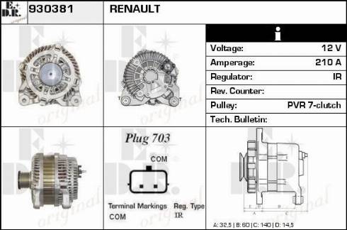 EDR 930381 - Генератор autocars.com.ua