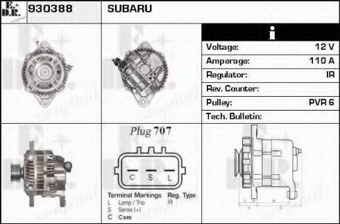 EDR 930388 - Генератор autocars.com.ua