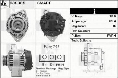 EDR 930389 - Генератор avtokuzovplus.com.ua