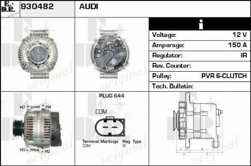 EDR 930482 - Генератор avtokuzovplus.com.ua