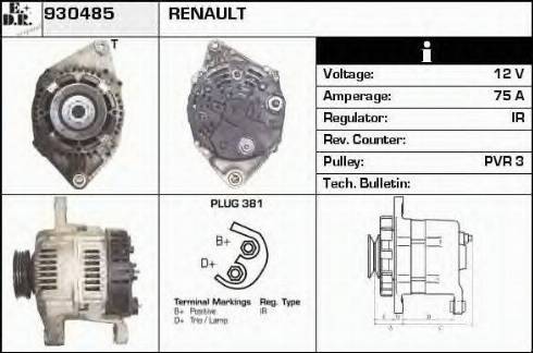 EDR 930485 - Генератор autocars.com.ua