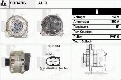 EDR 930486 - Генератор avtokuzovplus.com.ua