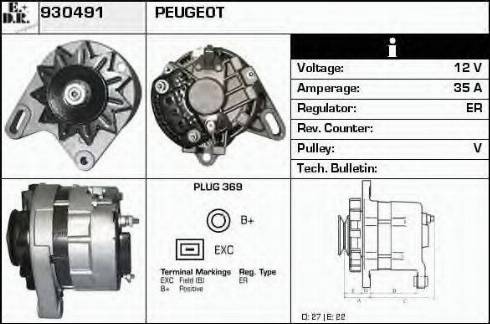 EDR 930491 - Генератор avtokuzovplus.com.ua