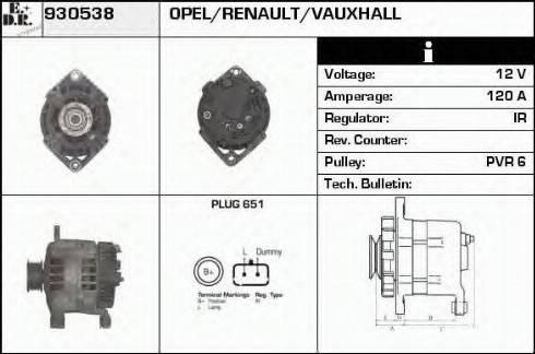 EDR 930538 - Генератор autocars.com.ua