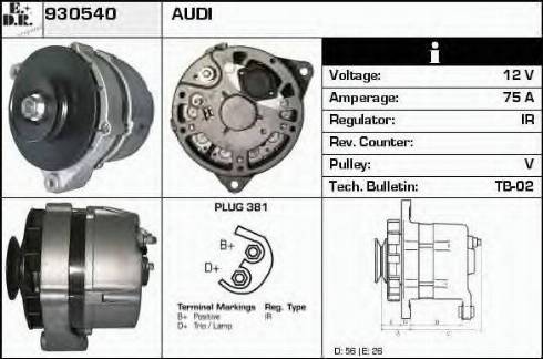 EDR 930540 - Генератор avtokuzovplus.com.ua