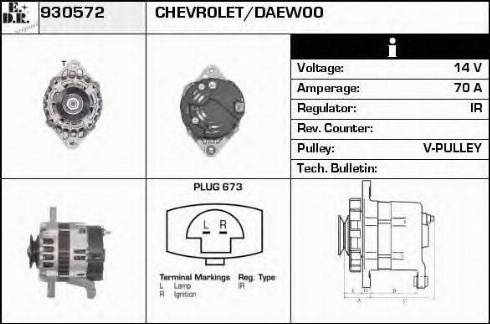 EDR 930572 - Генератор autocars.com.ua