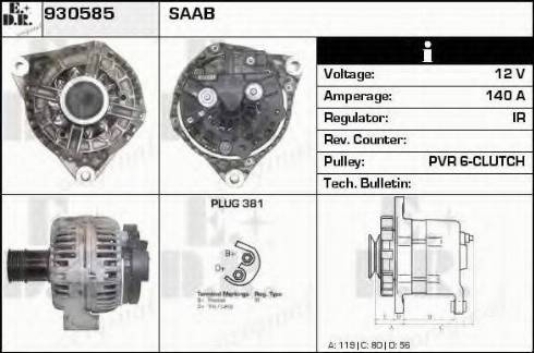 EDR 930585 - Генератор autocars.com.ua