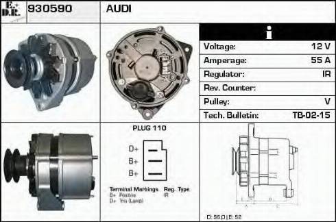 EDR 930590 - Генератор avtokuzovplus.com.ua