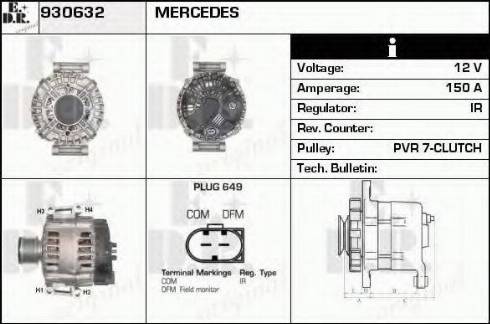 EDR 930632 - Генератор autocars.com.ua