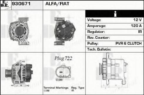 EDR 930671 - Генератор autocars.com.ua