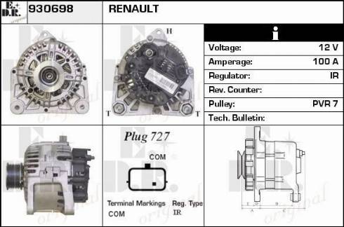 EDR 930698 - Генератор autocars.com.ua