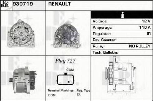 EDR 930719 - Генератор autocars.com.ua