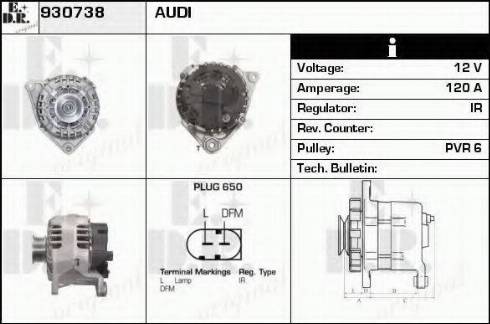 EDR 930738 - Генератор avtokuzovplus.com.ua