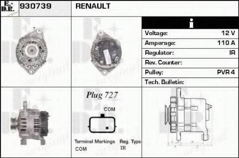 EDR 930739 - Генератор autocars.com.ua