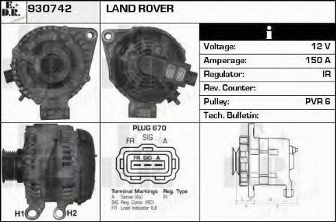 EDR 930742 - Генератор autocars.com.ua