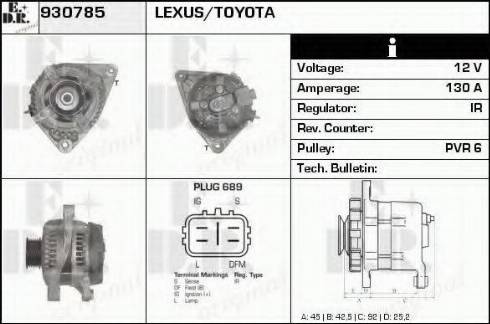 EDR 930785 - Генератор autocars.com.ua