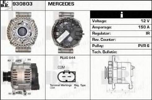 EDR 930803 - Генератор autocars.com.ua