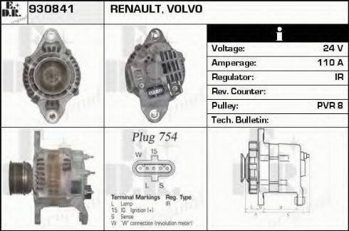 EDR 930841 - Генератор autocars.com.ua