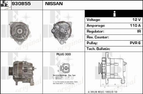 EDR 930855 - Генератор autocars.com.ua