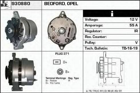 EDR 930880 - Генератор autocars.com.ua