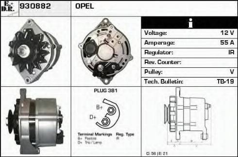 EDR 930882 - Генератор autocars.com.ua