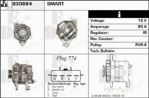 EDR 930884 - Генератор autocars.com.ua