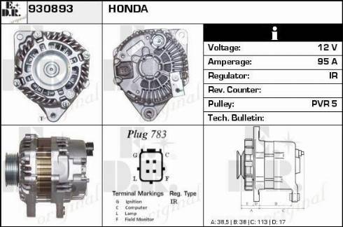 EDR 930893 - Генератор autocars.com.ua