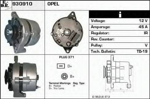 EDR 930910 - Генератор autocars.com.ua