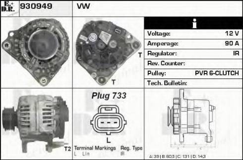 EDR 930949 - Генератор avtokuzovplus.com.ua