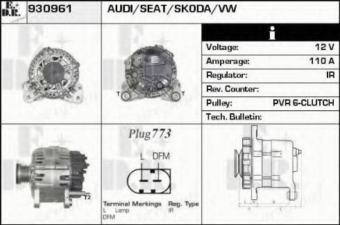 EDR 930961 - Генератор autocars.com.ua