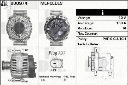 EDR 930974 - Генератор autocars.com.ua