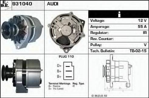 EDR 931040 - Генератор avtokuzovplus.com.ua