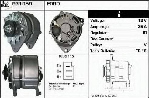 EDR 931050 - Генератор avtokuzovplus.com.ua