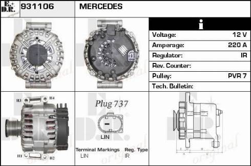 EDR 931106 - Генератор autocars.com.ua