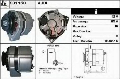 EDR 931150 - Генератор avtokuzovplus.com.ua