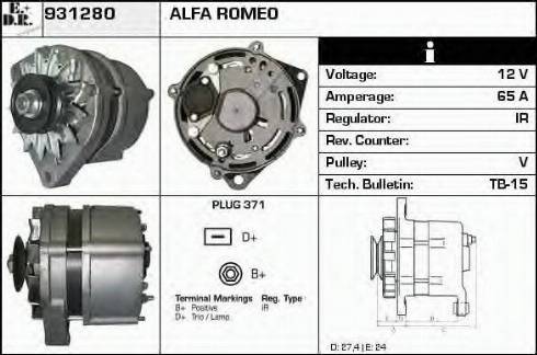 EDR 931280 - Генератор autocars.com.ua