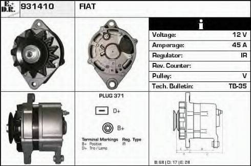 EDR 931410 - Генератор autocars.com.ua