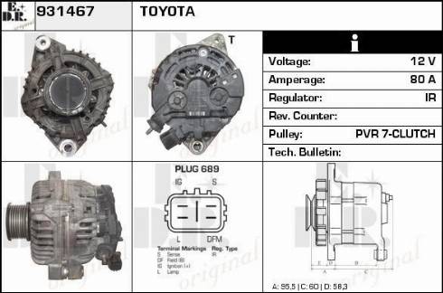 EDR 931467 - Генератор avtokuzovplus.com.ua