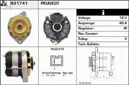 EDR 931741 - Генератор avtokuzovplus.com.ua