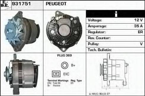 EDR 931751 - Генератор avtokuzovplus.com.ua