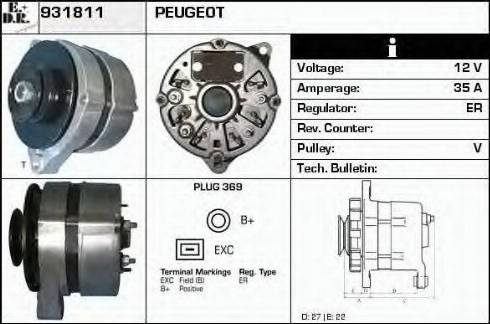 EDR 931811 - Генератор avtokuzovplus.com.ua