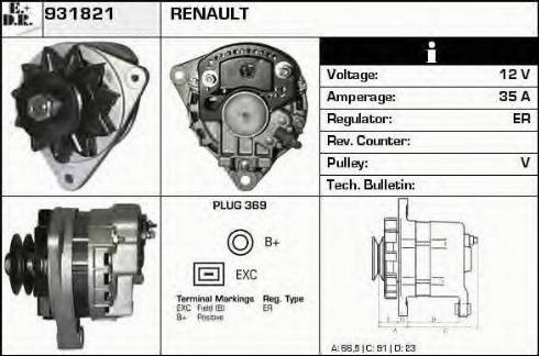 EDR 931821 - Генератор autocars.com.ua