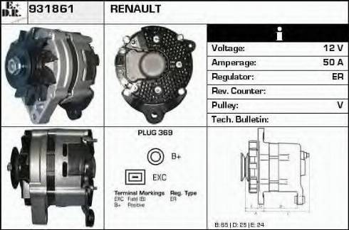 EDR 931861 - Генератор autocars.com.ua