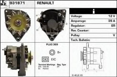 EDR 931871 - Генератор autocars.com.ua