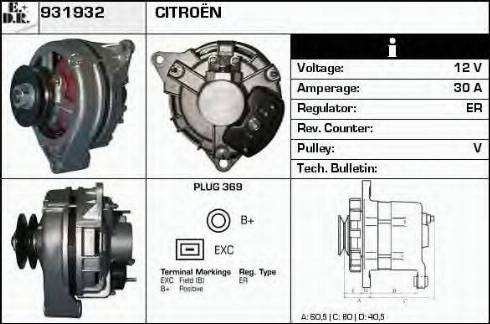 EDR 931932 - Генератор autocars.com.ua