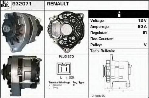 EDR 932071 - Генератор autocars.com.ua